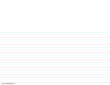 Landscape Red And Blue Storybook Paper Three-Fourths Inch Paper
