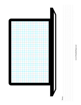 Laptop Wireframe Grid Notes Paper