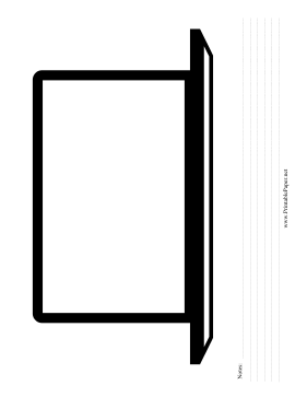 Laptop Wireframe Notes Paper