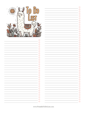 Llama To Do List Paper
