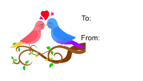 Lovebirds (white background) Paper