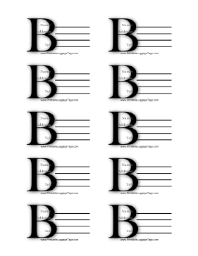 Monogram B Luggage Tag Paper