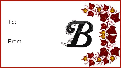 Monogram B Script Paper