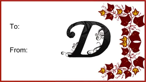 Monogram D Script Paper