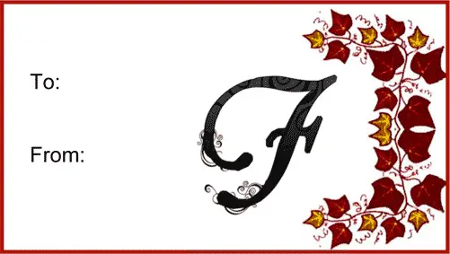 Monogram F Script Paper