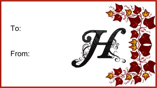 Monogram H Script Paper