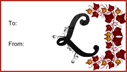 Monogram L Script Paper