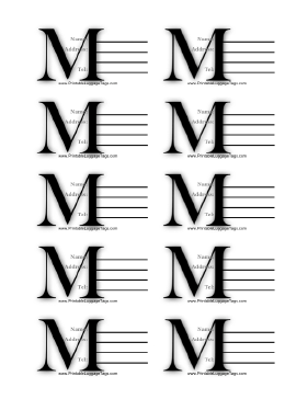 Monogram M Luggage Tag Paper