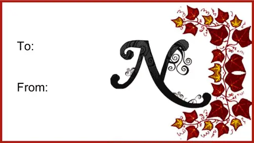 Monogram N Script Paper