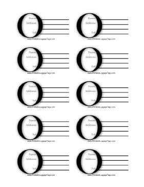 Monogram O Luggage Tag Paper