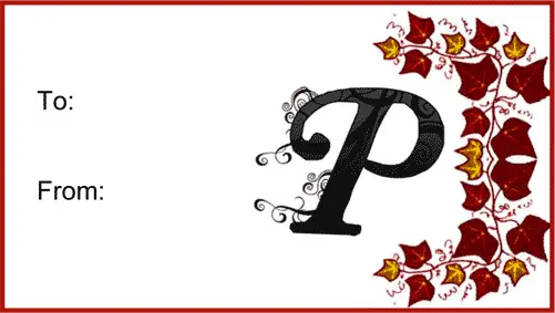 Monogram P Script Paper