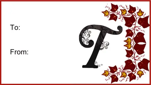 Monogram T Script Paper