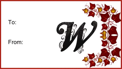 Monogram W Script Paper