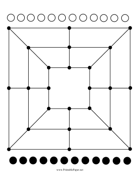 Twelve Mens Morris Paper