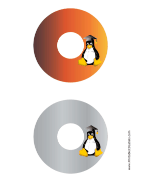Mortarboard Linux CD-DVD Labels Paper