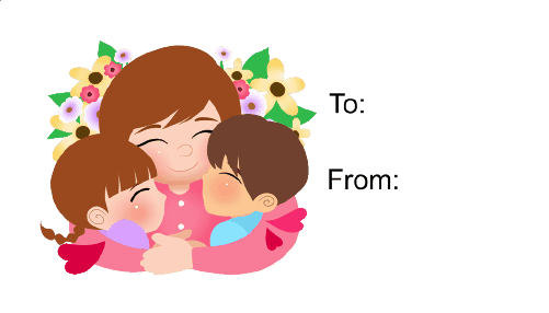 Mothers Day Hugs (white background) Gift Tag Paper