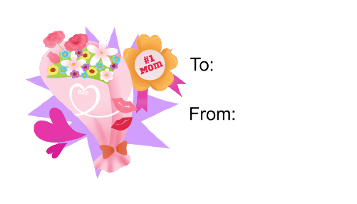 Mothers Day Presents (white background) Gift Tag Paper