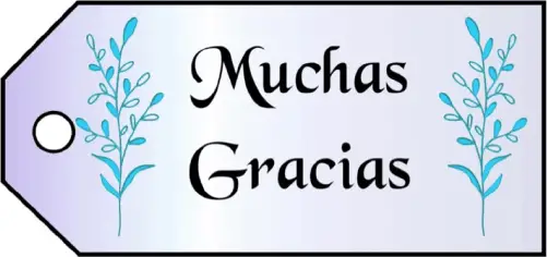 Muchas Gracias Gift Tags Paper