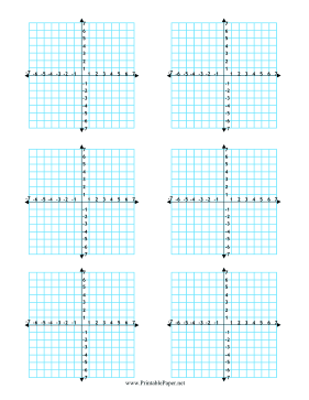 Multiple Coordinate Graphs 6-per-Page Paper