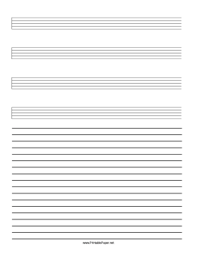 Music Paper with Annotations at Bottom Paper