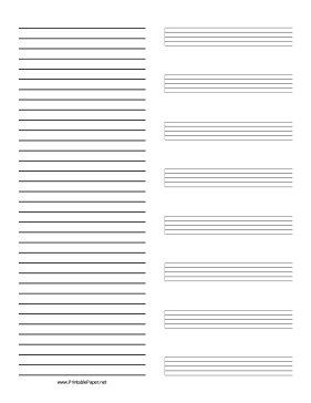 Music Paper with Annotations on Left Paper