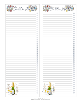 New Year To Do Lists Paper