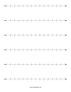 Number Line Half Inch Paper