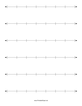 Number Line One Inch Paper