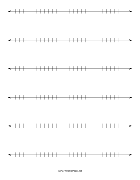 Number Line Quarter Inch Paper