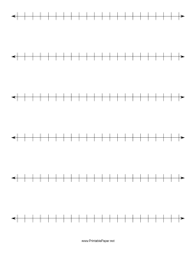 Number Line Third Inch Paper