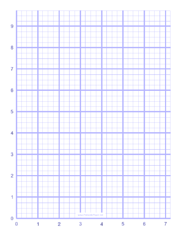 Numbered Grid Paper with Index Lines, 4 lines per inch Paper