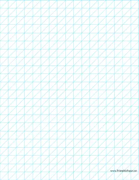 Oblique Graph Paper 0.5 Inch Paper