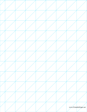 Oblique Graph Paper 1 Inch Paper