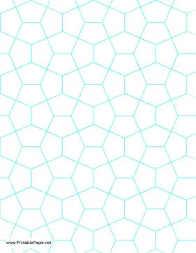 One Inch Pentagon Graph Paper Paper