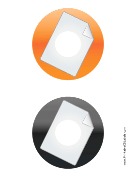 Orange Black Large Document Backups CD-DVD Labels Paper
