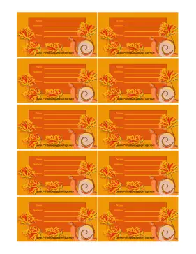 Orange Snail Luggage Tag Paper