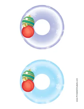 Ornaments Christmas CD-DVD Labels Paper