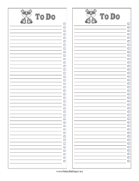 Panda To Do List Paper