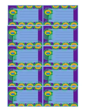 Peacock Feathers Luggage Tag Paper