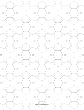 Pentagons and Hexagons Tiled Small Paper