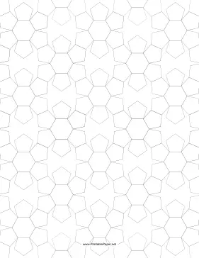 Pentagons and Hexagons Tiled Small Paper