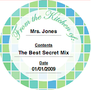 From The Kitchen Of (Round) Canning Label Paper