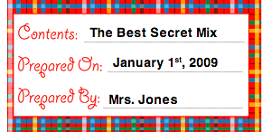 Picnic Canning Label Paper