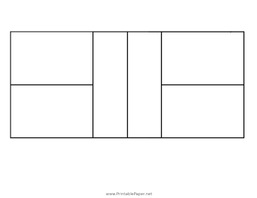 Pickleball Court Diagram Paper