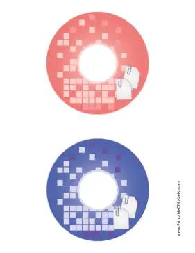 Pink Purple Paperclip Backups CD-DVD Labels Paper