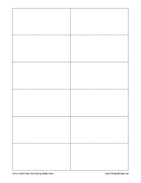 Place Card Template Paper