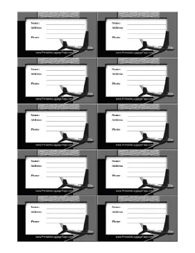 Plane Luggage Tag Paper