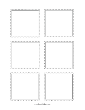 Postage Stamp Template Paper