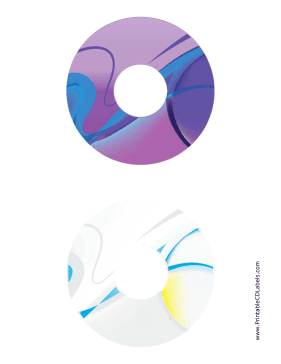 Purple Gray Abstract Software CD-DVD Labels Paper