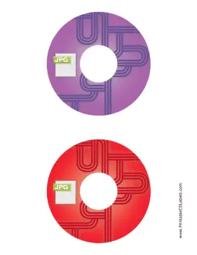 Purple Red JPG Backups CD-DVD Labels Paper